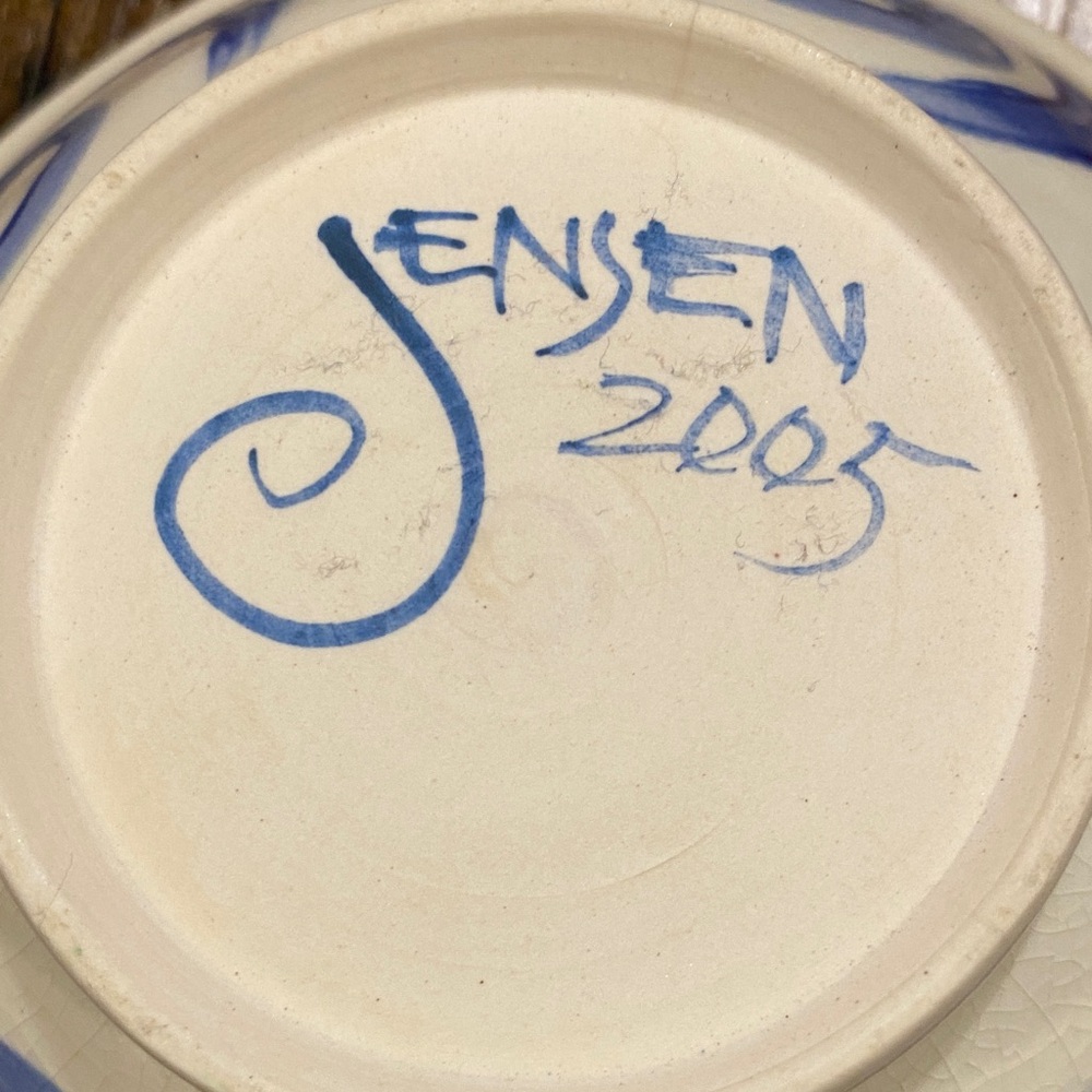 Artistic Face Signed “Jensen” Bowl 2005 - Picture 7 of 8